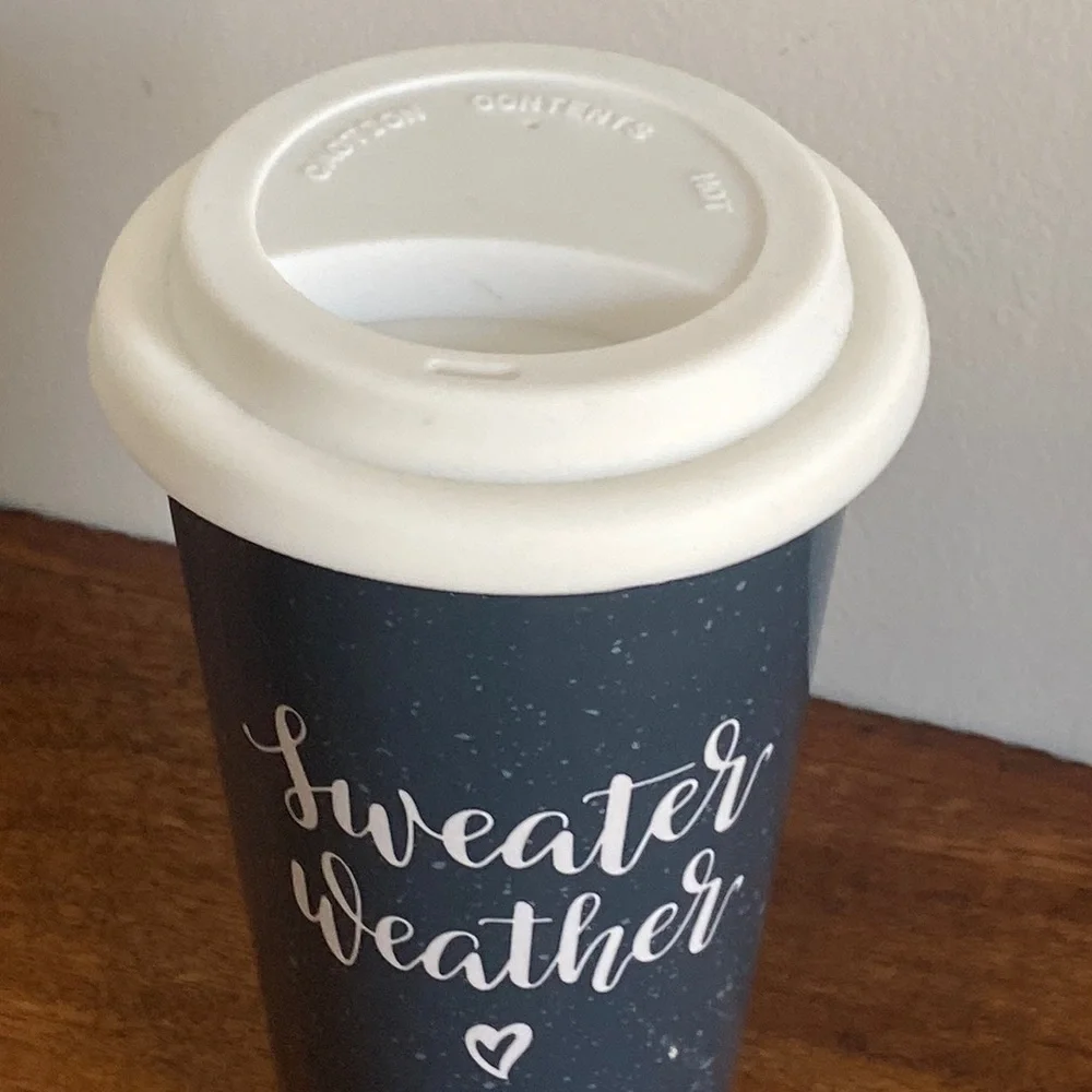 NWT Kitchen Details Sweater Weather Speckled Ceramic Tumbler 14oz